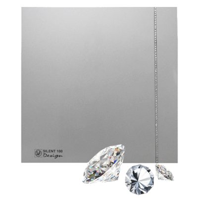 Накладной вентилятор Soler Palau SILENT-100 CZ SILVER DESIGN SWAROVSKI