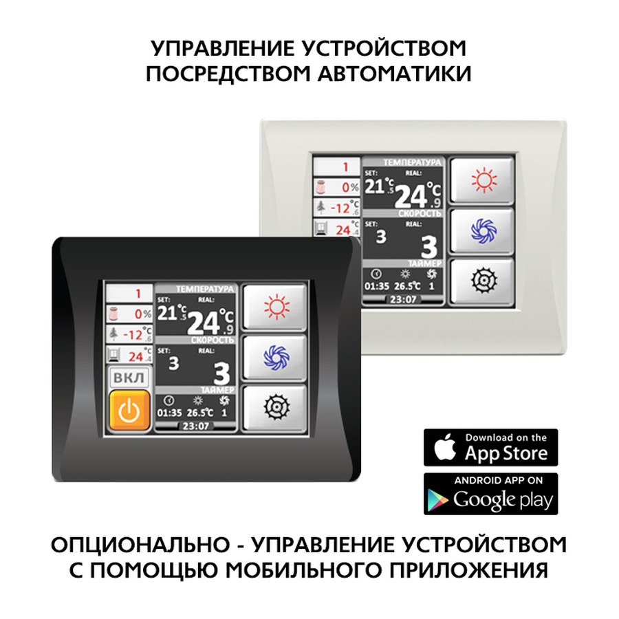 Приточная установка ФЬОРДИ ВПУ-500/4 кВт/1-GTC (220В)