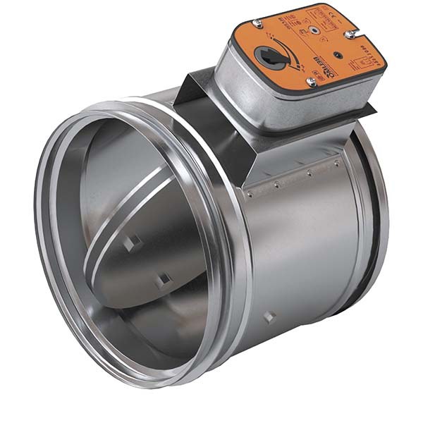 Противопожарный клапан LVR-60-450-НО-МВ-N(230)-Нп круглый Ø450 мм, EI 60, нормально открытый