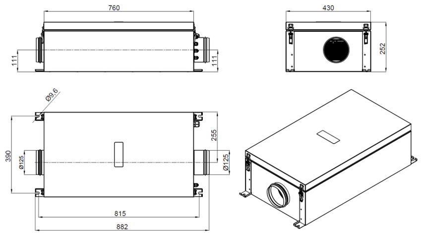 Габаритные размеры Колибри 300 Арктика